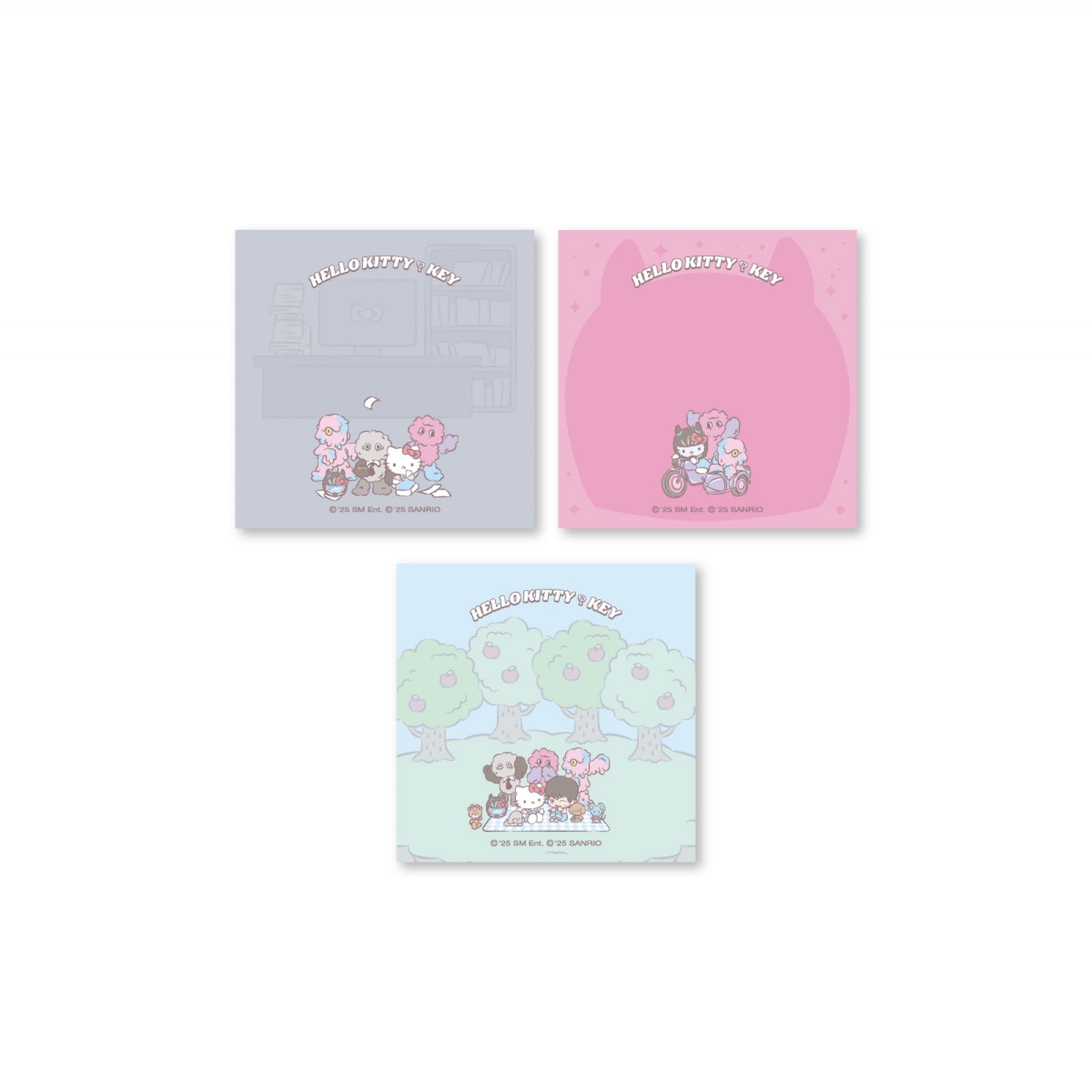 KEY X Hello Kitty - 16 Memo Pad Set / POP-UP STORE OFFICIAL MD