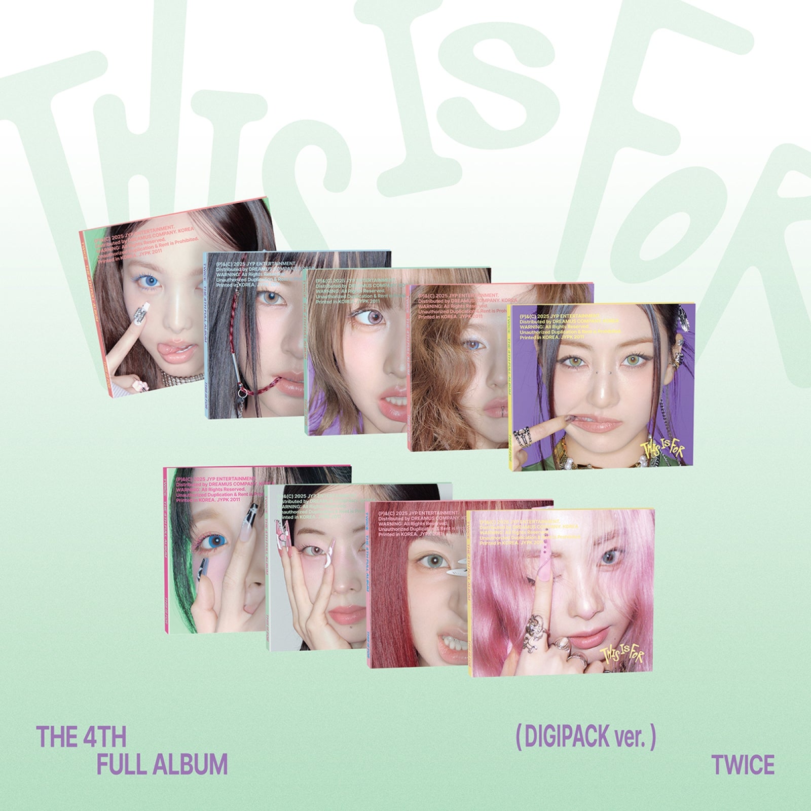 TWICE - THIS IS FOR / 4th Full Album (DIGIPACK Ver.) (9-piece Set)