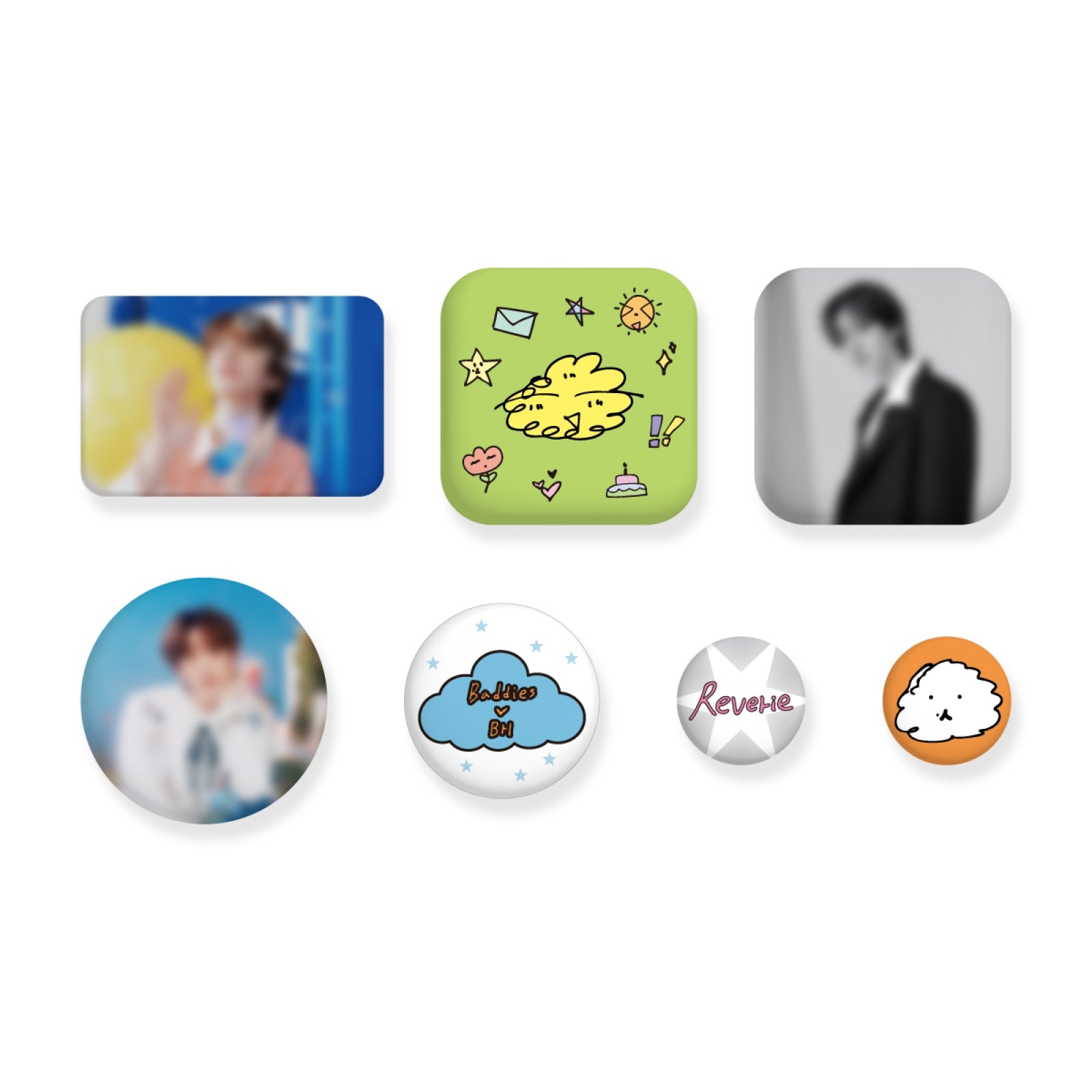 BAEKHYUN - 08 Pin Button Set / 2025 BAEKHYUN WORLD TOUR [Reverie] OFFICIAL MD