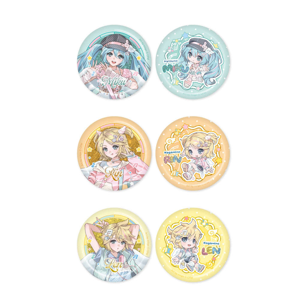 [5/20 Release] MIKU & RIN & LEN - 15 Can Badge Set A TYPE / MIKU & RIN & LEN OFF