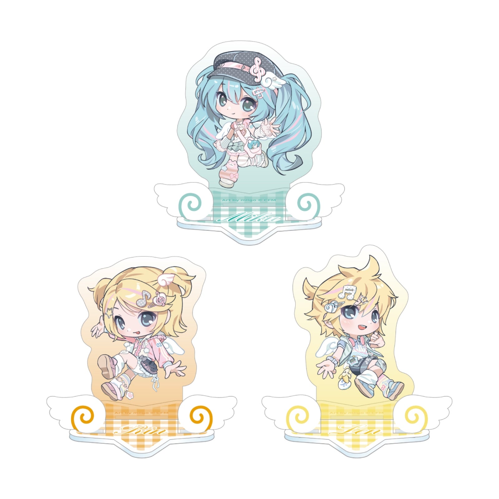 [5/20 Release] MIKU & RIN & LEN - 12 Mini Acrylic Stand / MIKU & RIN & LEN OFFIC