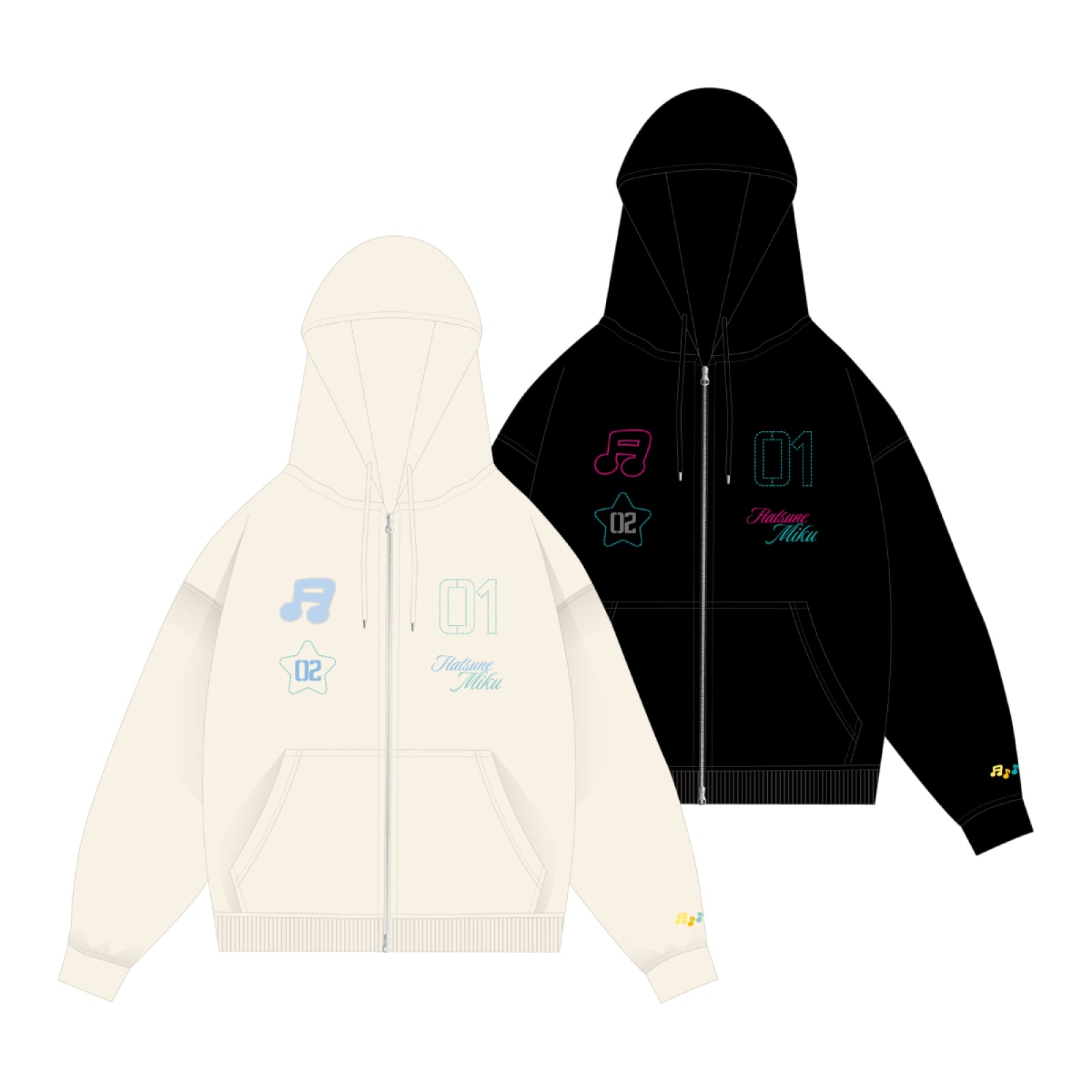 [5/20 Release] MIKU & RIN & LEN - 02 Zip-up Hoodie / MIKU & RIN & LEN OFFICIAL P