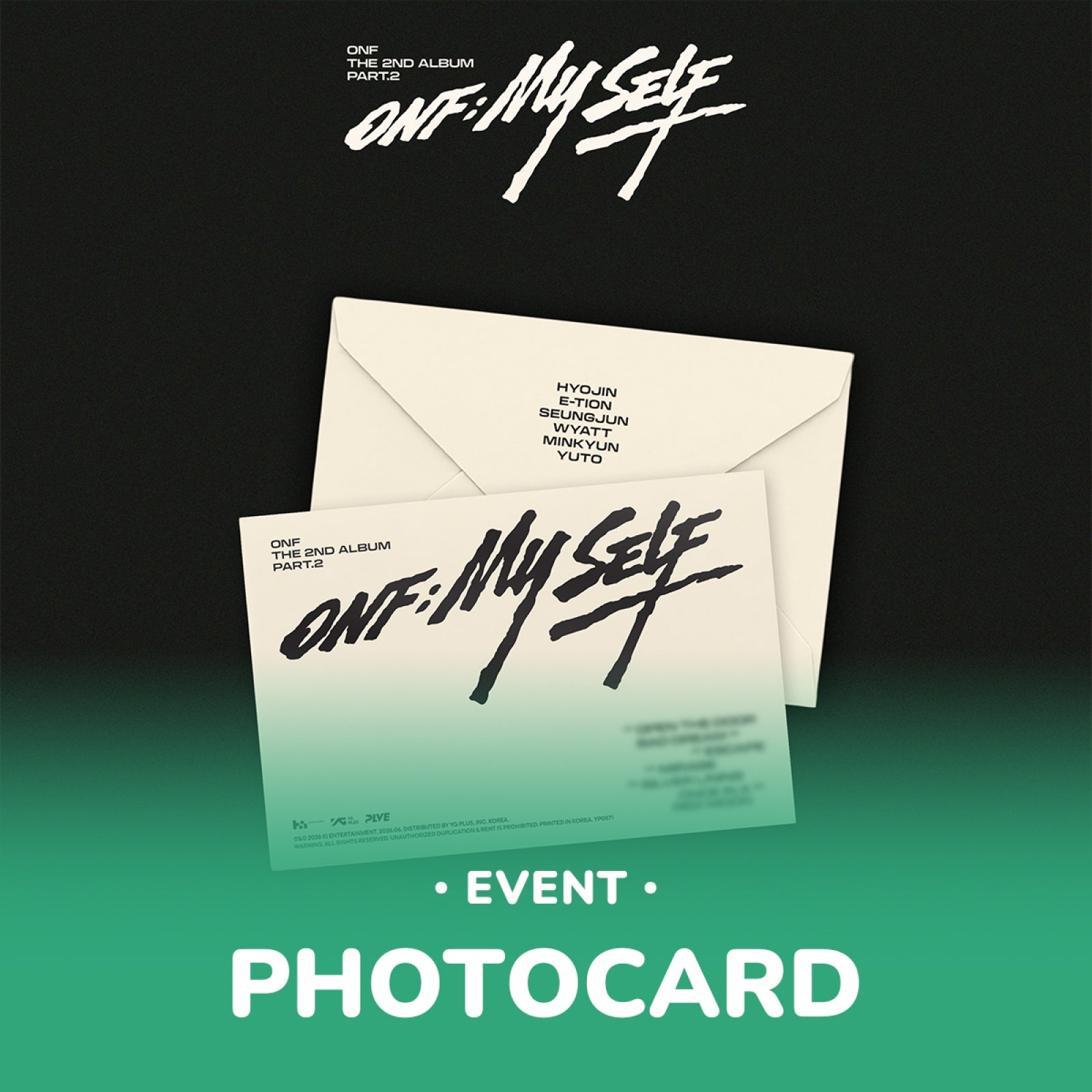 [Pre-order/Event] ONF - The 2nd Album Part.2 [ONF:MY SELF] (PLATFORM Ver.) - 2