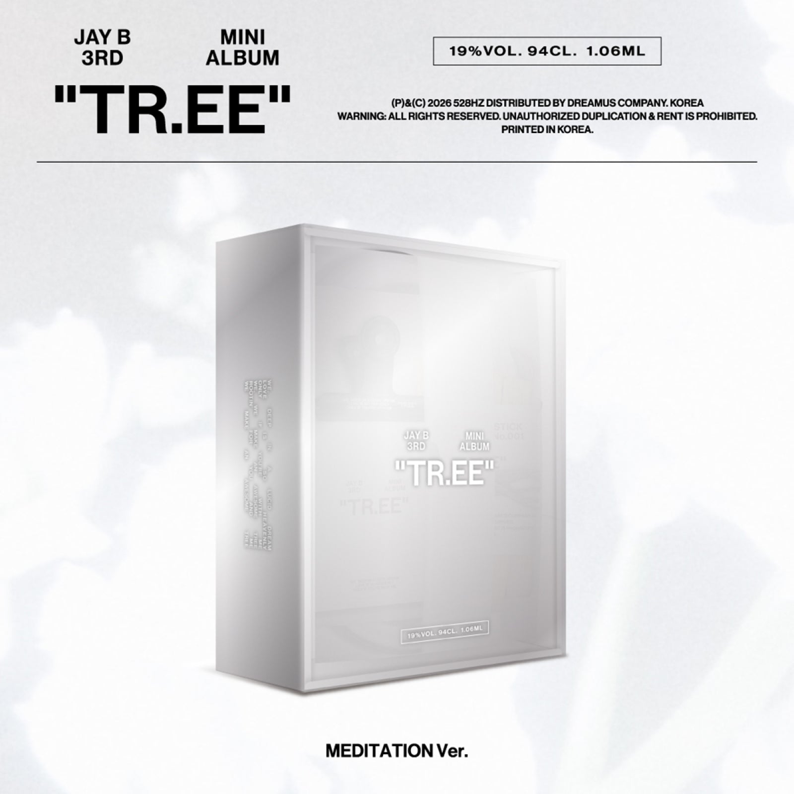 [Pre-order] JAY B - TR.EE / 3rd Mini Album (MEDITATION Ver.) - 2