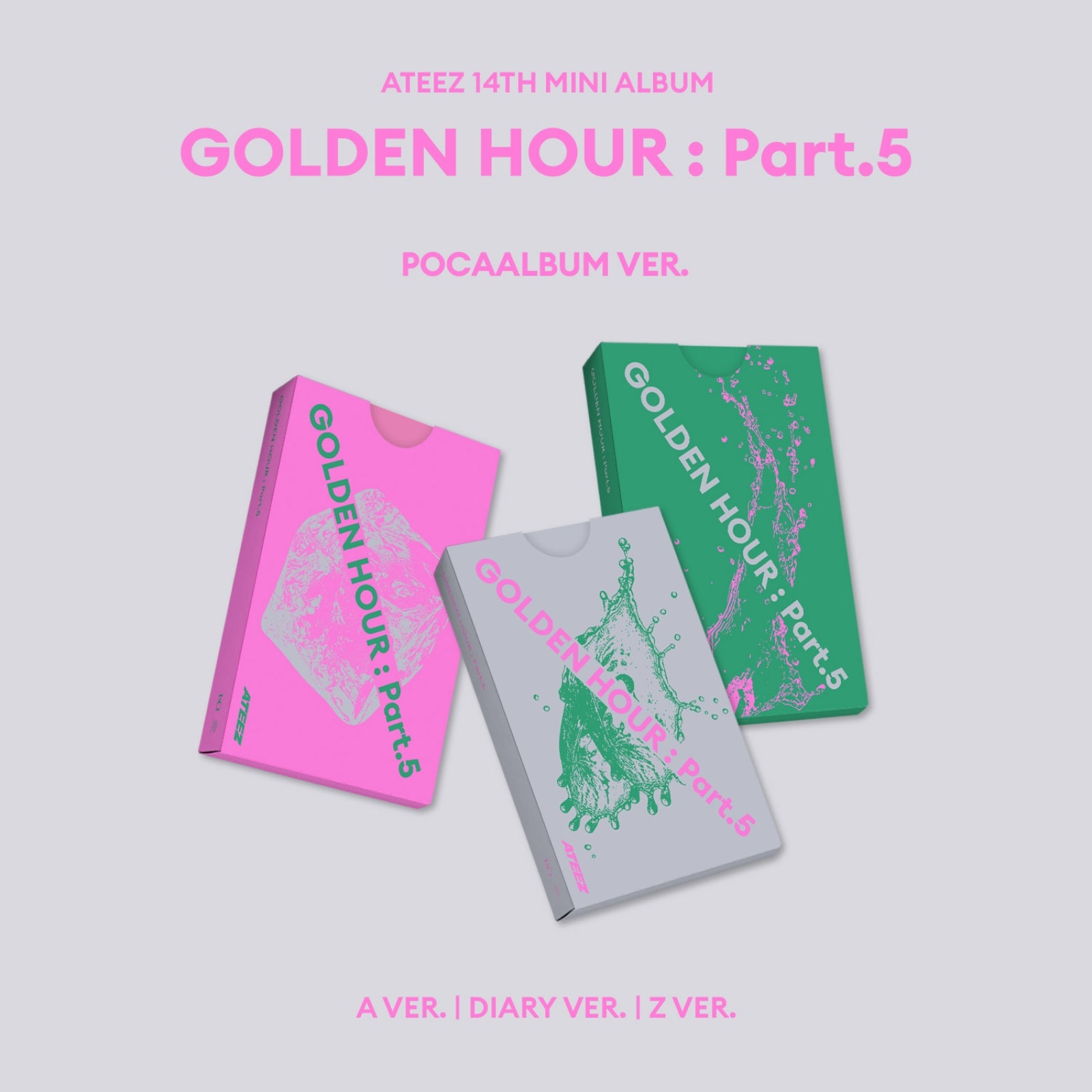[Pre-order] ATEEZ - GOLDEN HOUR : Part.5 / 14th Mini Album (POCAALBUM) (3-Set)