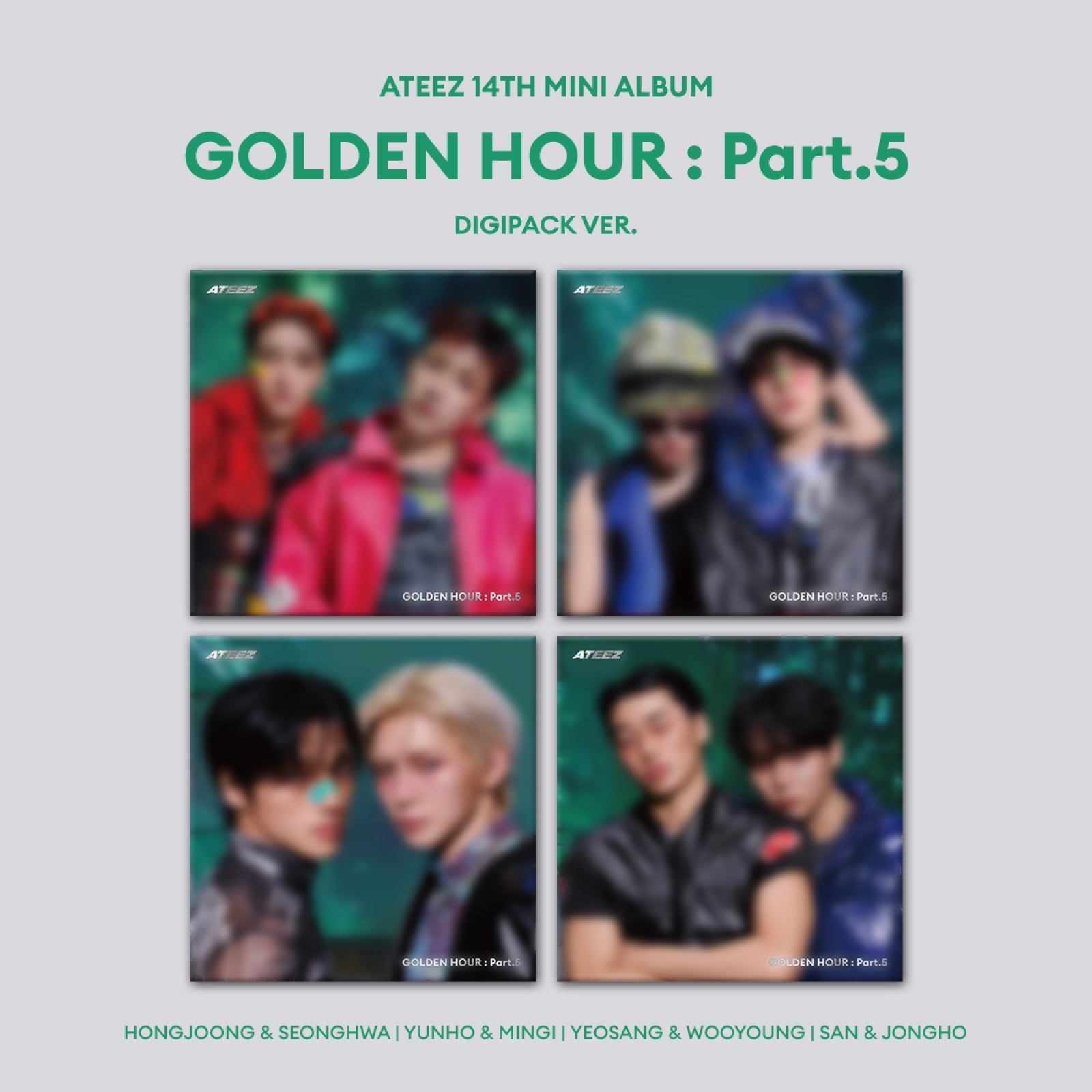 [Pre-order] ATEEZ - GOLDEN HOUR : Part.5 / 14th Mini Album (DIGIPACK UNIT VER.)