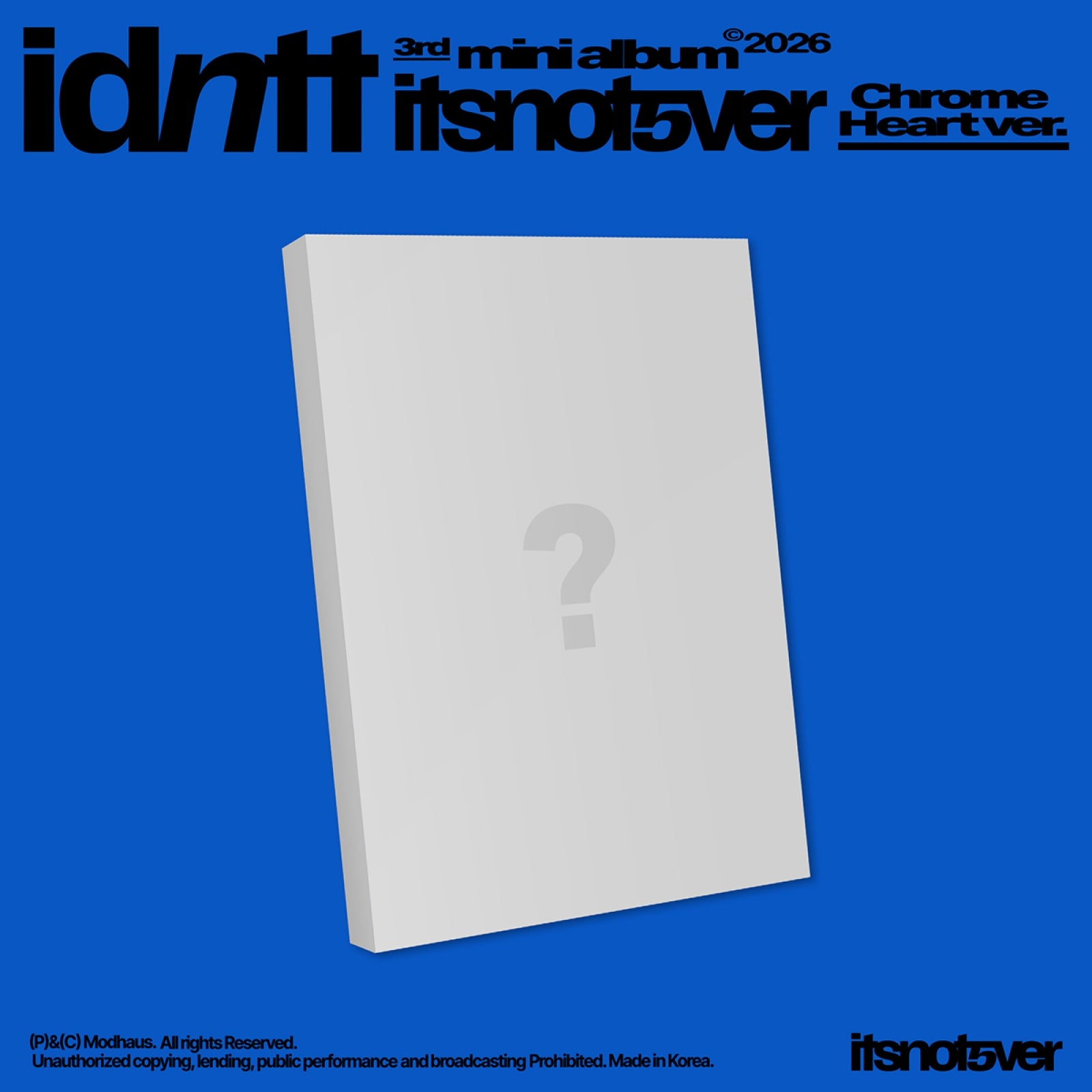 [Pre-Order] idntt (아이덴티티) - [itsnotover] / 3rd Mini Album (Chrome Heart ver.)