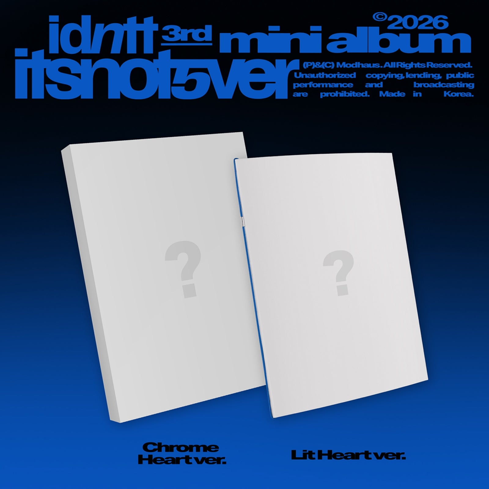 [Pre-Order] idntt (아이덴티티) - [itsnotover] / 3rd Mini Album (Chrome Heart ver. / L