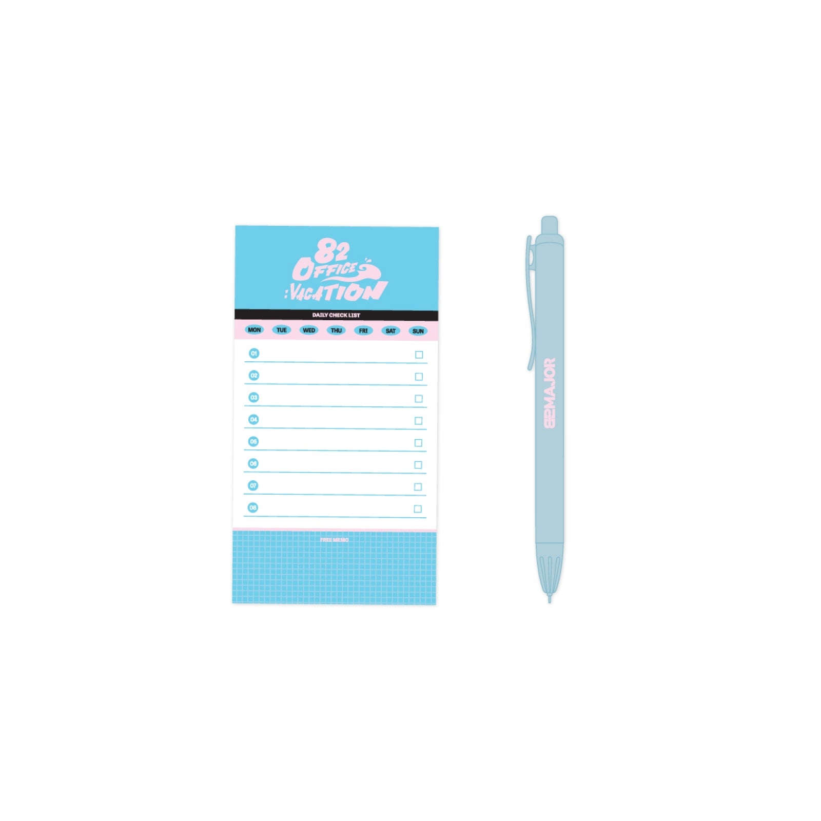 82MAJOR - 03 Memo Pad Set / 2026 FAN-CONCERT 82 Office : Vacation OFFICIAL MD