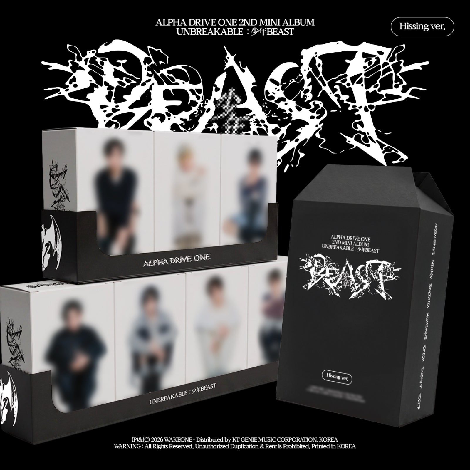 [Pre-order] ALPHA DRIVE ONE - UNBREAKABLE : 少年BEAST / 2nd Mini Album (Hissing Ve