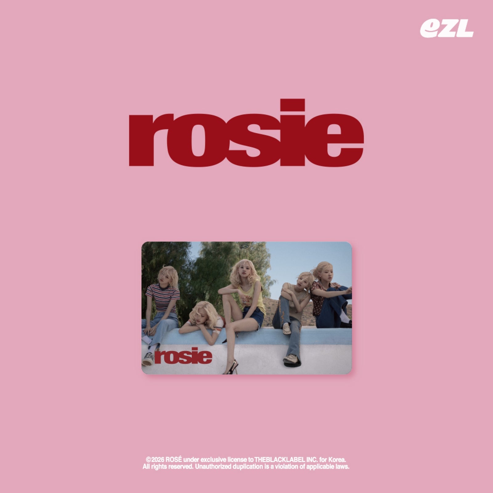 [Pre-Order] ROSÉ - EZL Transportation Card (ROSÉ-B)