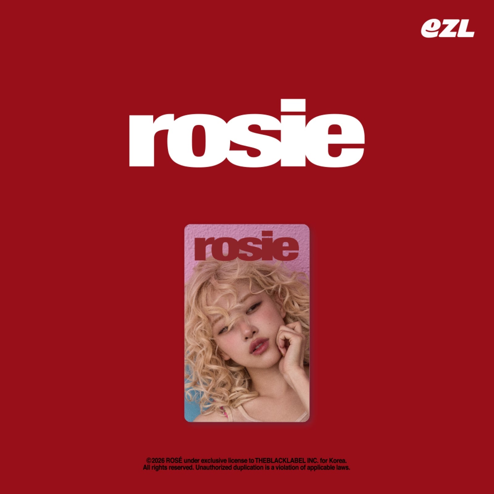 [Pre-order] ROSÉ - EZL Transportation Card (ROSÉ-A)