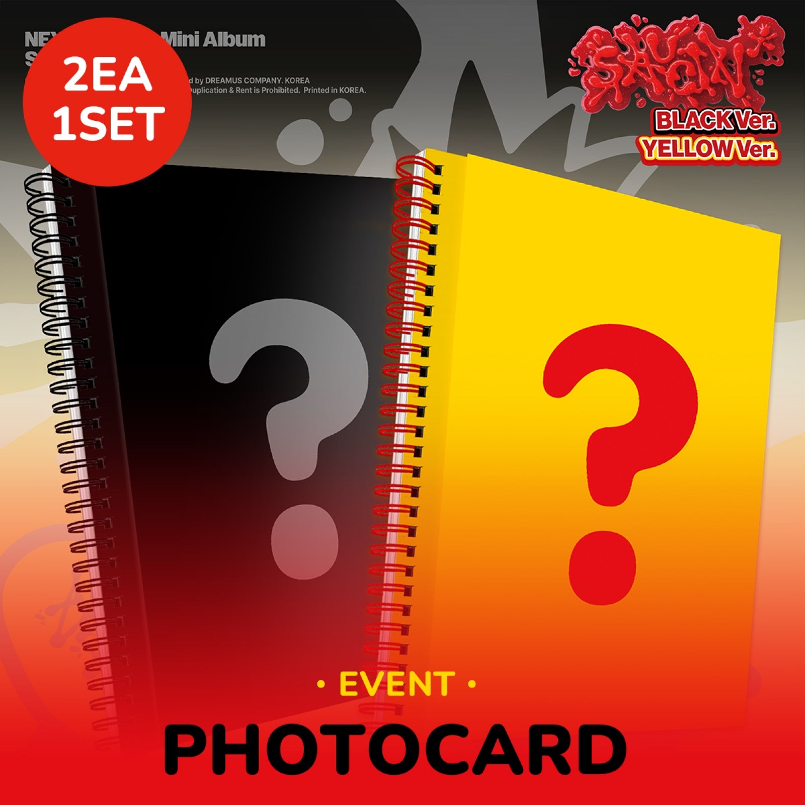 [Pre-order/Event] NEXZ - SAUCIN' / 4th Mini Album (BLACK Ver. / YELLOW Ver.) (2 