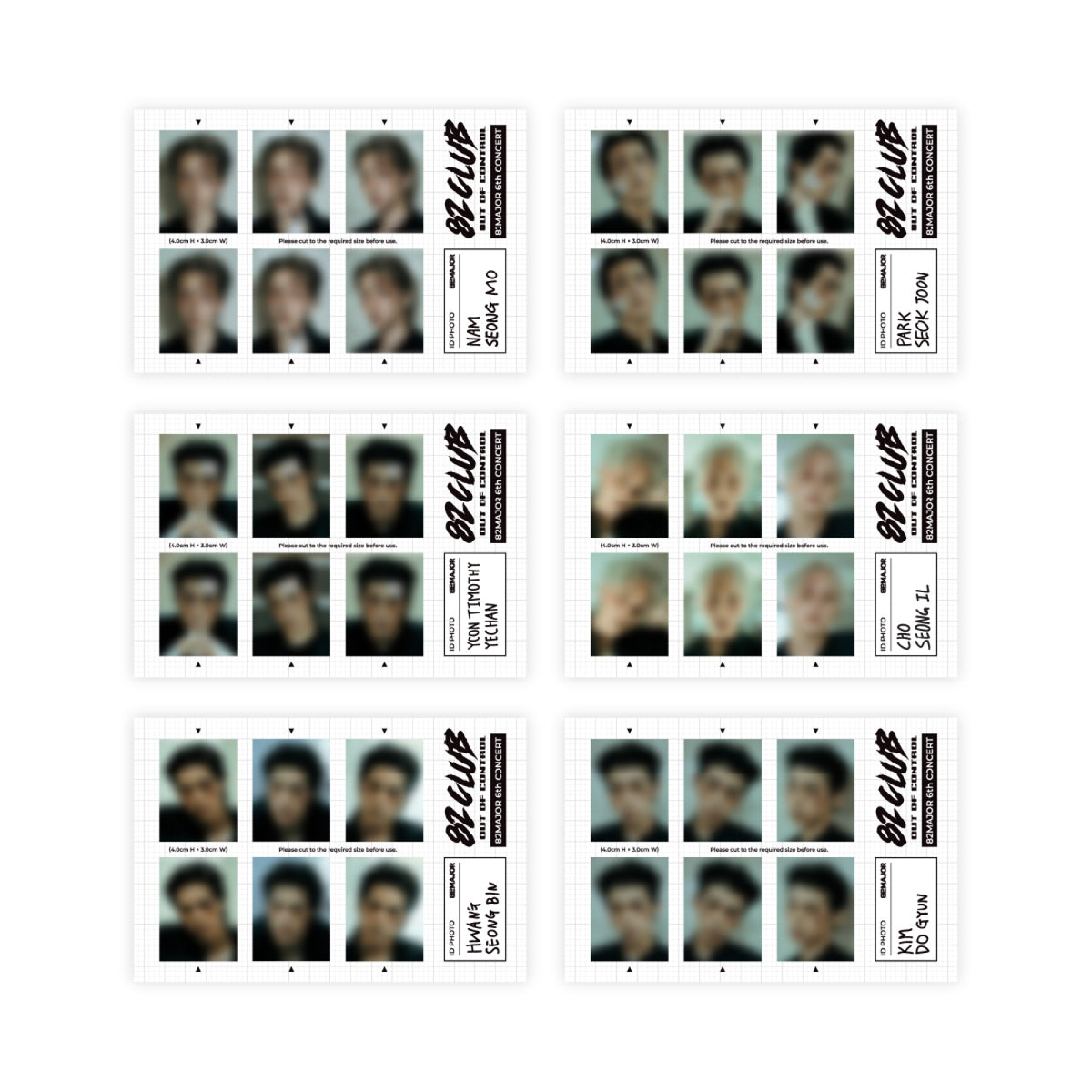 [12/4 Release] 82MAJOR - 06 ID Photo Set / 82MAJOR 6th CONCERT [82CLUB] OFFICIAL