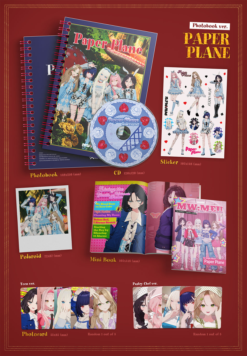 [Pre-order] MW:MEU - Paper Plane / 1st Single Album (Photobook Ver.) - 5