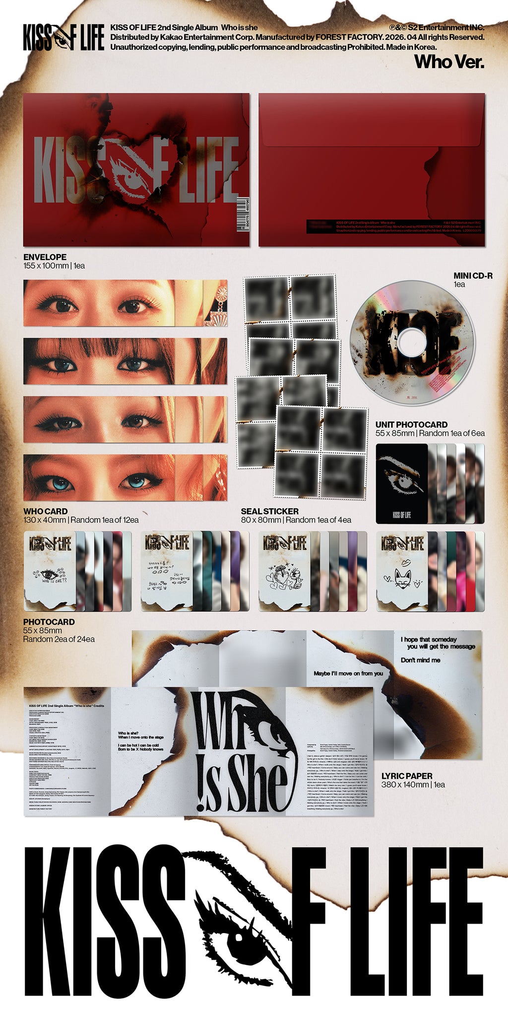 [Pre-order/Event] KISS OF LIFE - Who is she / 2nd Single Album (Who Ver.) - 6
