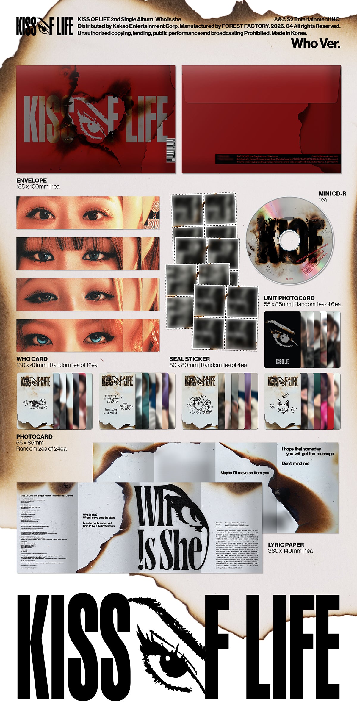 [Pre-order/Event] KISS OF LIFE - Who is she / 2nd Single Album (Who Ver.) - 6