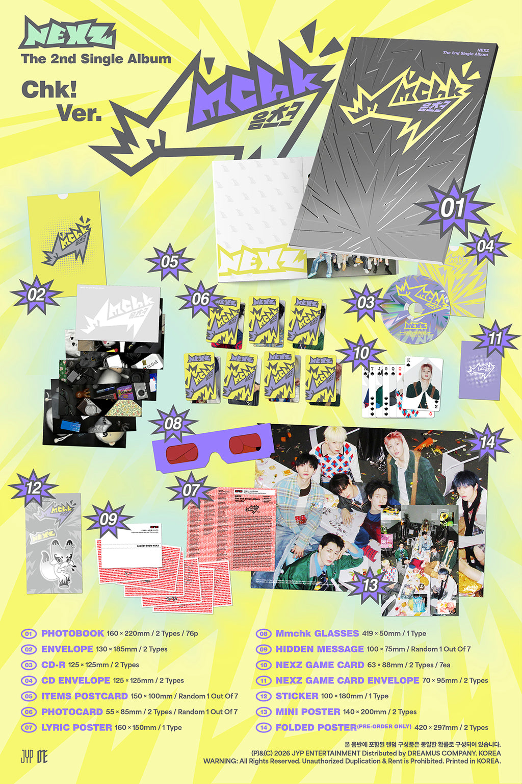 [Pre-order/Event] NEXZ - Mmchk / 2nd Single Album (Umm…ver. / Chk! ver.) - 7