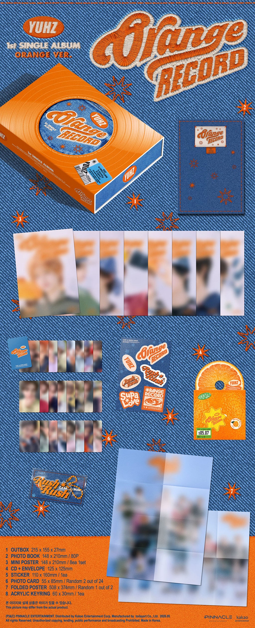 [Pre-order/Event] YOURS - Orange Record / 1st Single Album (Orange ver.) - 6