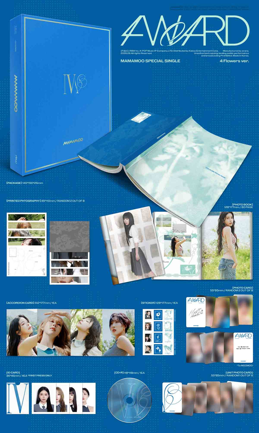 [Pre-order] MAMAMOO - 4WARD / Special Single (4 Flowers ver.) - 5