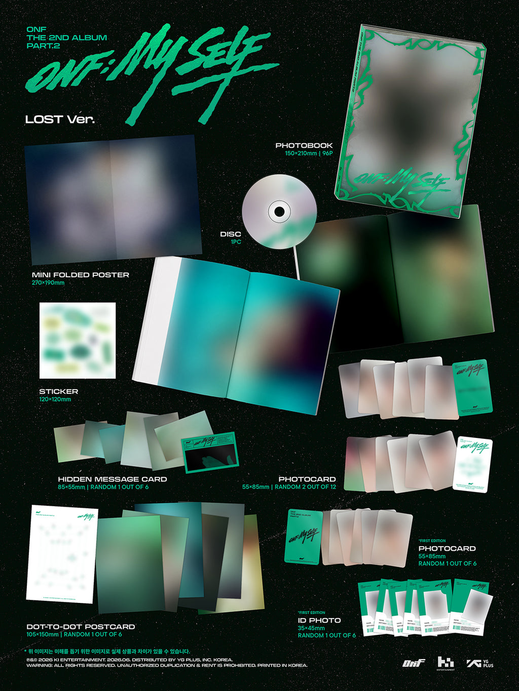 [Pre-order/Event] ONF - The 2nd Album Part.2 [ONF:MY SELF] (PHOTOBOOK Ver.) (3-p - 7