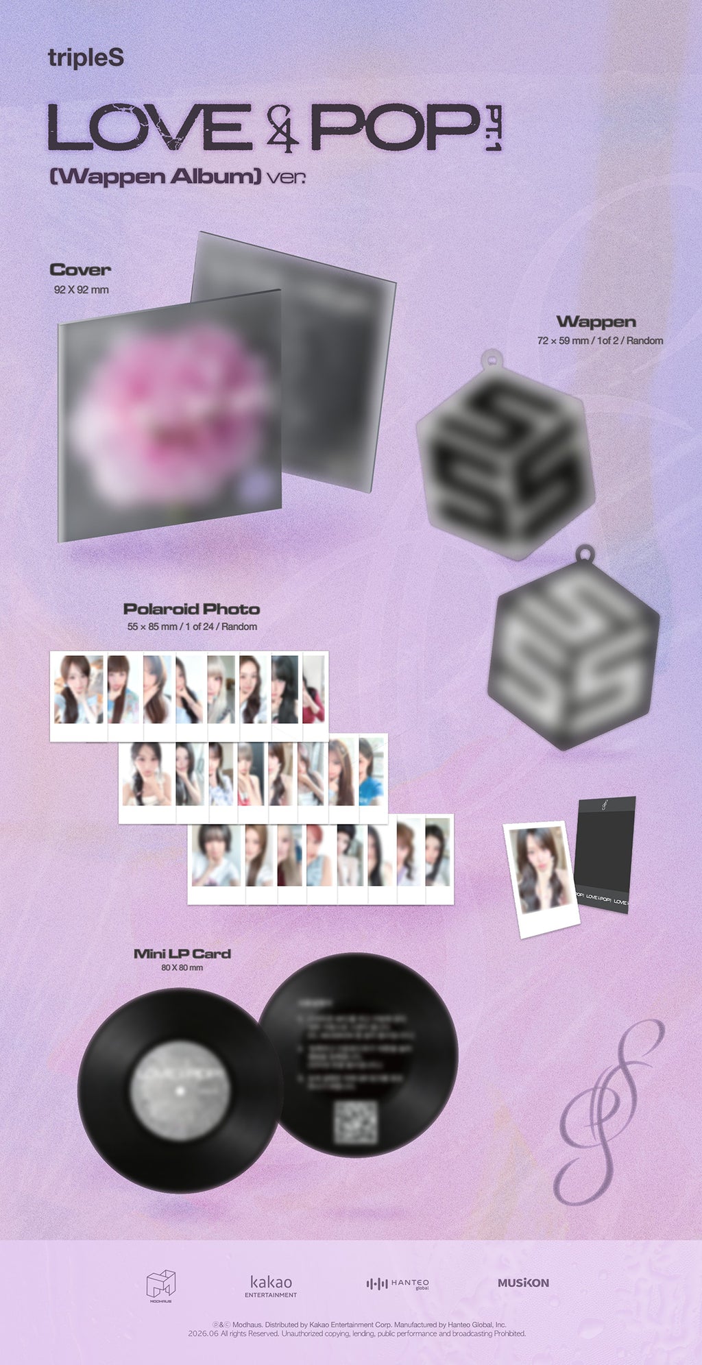 [Pre-order] tripleS - LOVE&POP pt.1 (Wappen Album) - 5