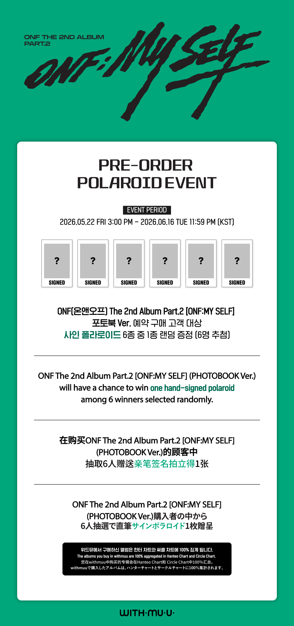 [Pre-order/Event] ONF - The 2nd Album Part.2 [ONF:MY SELF] (PHOTOBOOK Ver.) - 4