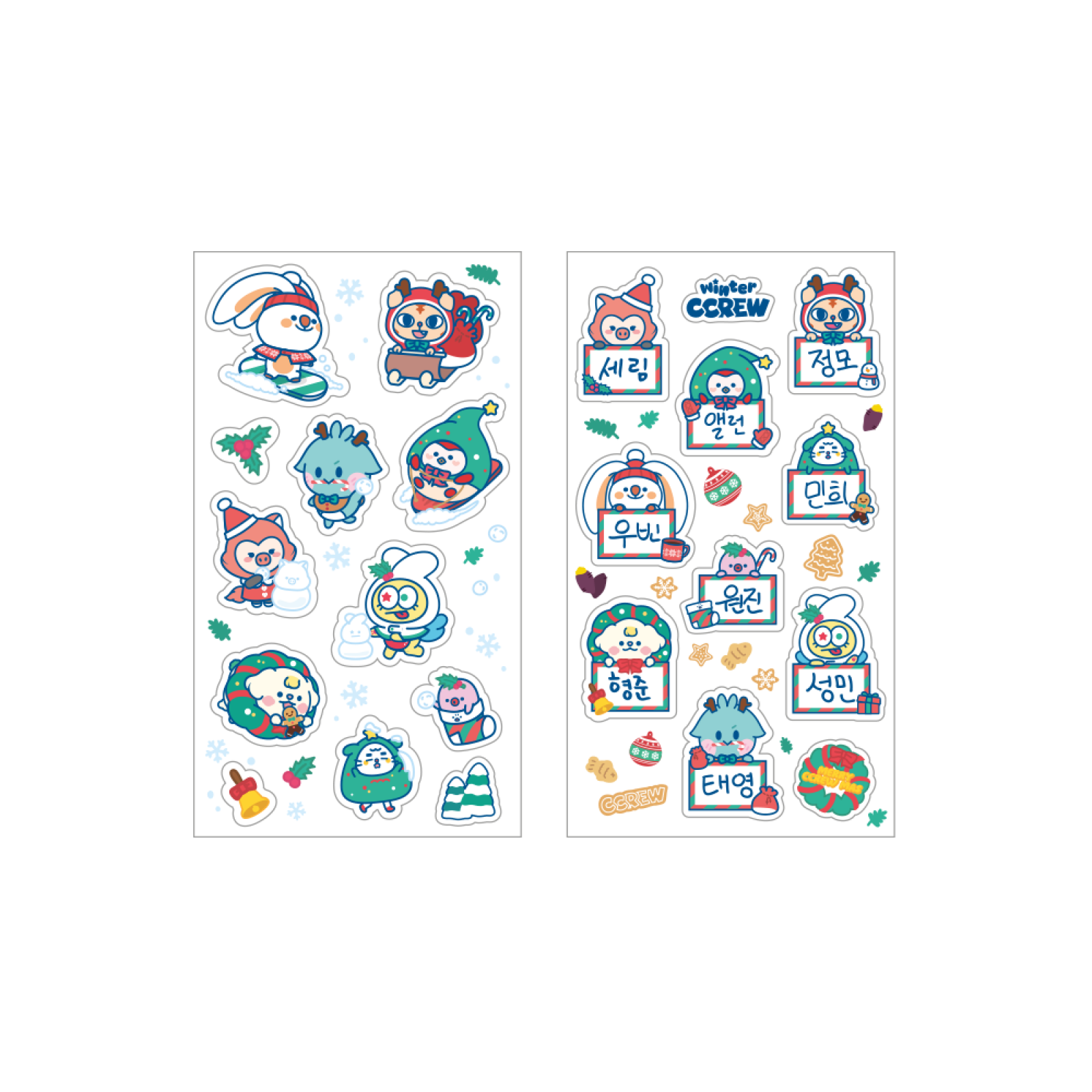 CRAVITY - 09 CCREW Sticker Set (Winter VER.) / 2023 CRAVITY CHARACTER [WINTER CCREW] POP-UP STORE OFFICIAL MD