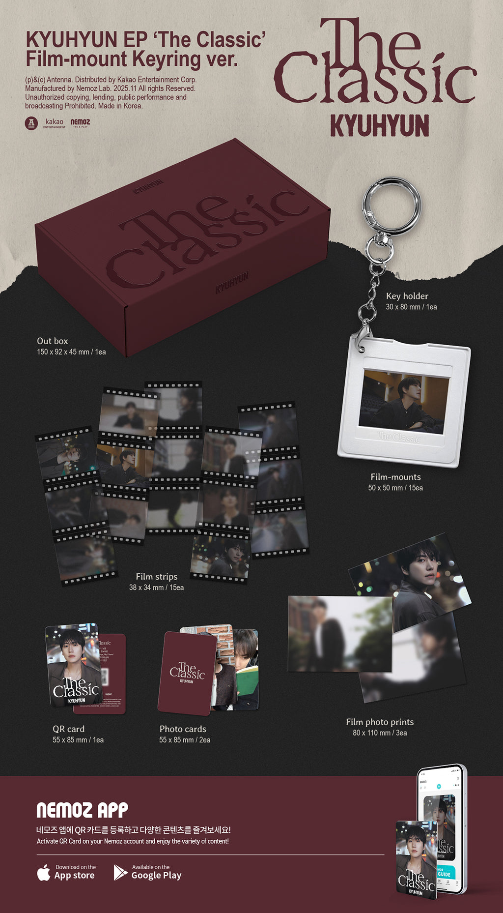 [Pre-order] KYUHYUN - The Classic / EP Album (Film-mount Keyring ver.)