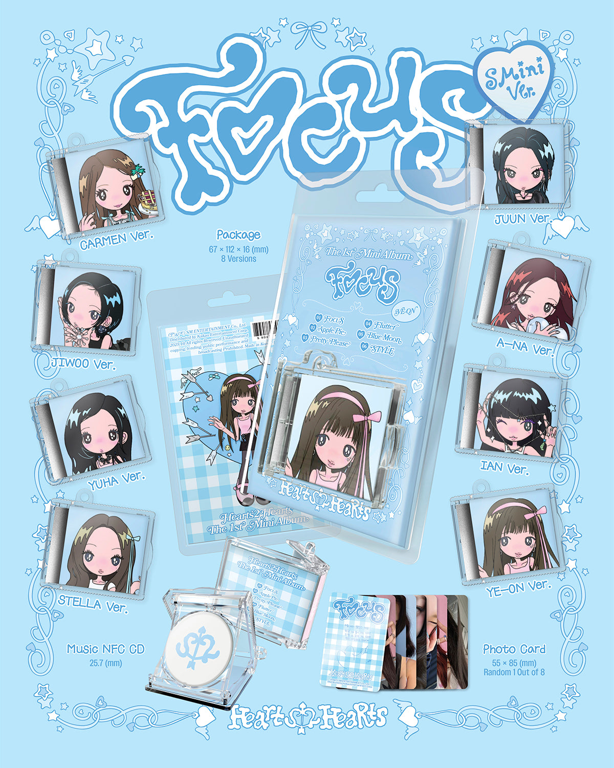 Hearts2Hearts - FOCUS / 1st Mini Album (SMini Ver.)(Smart Album)