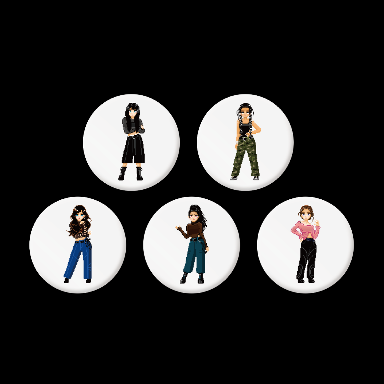 [Pre-order] MIYAO - 05 Pin Button Set (5 types)_BURNING UP MD