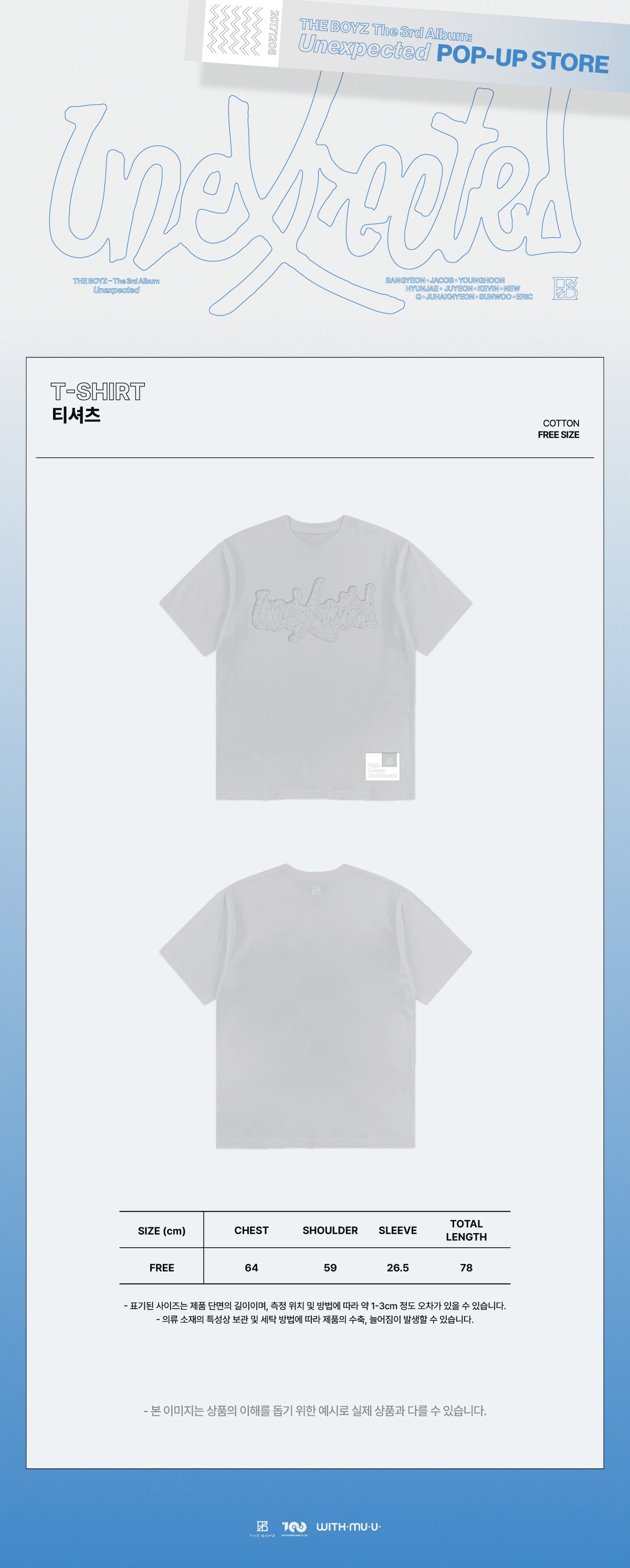 THE BOYZ - 01 T-Shirt / The 3rd Album 'Unexpected' POP-UP STORE