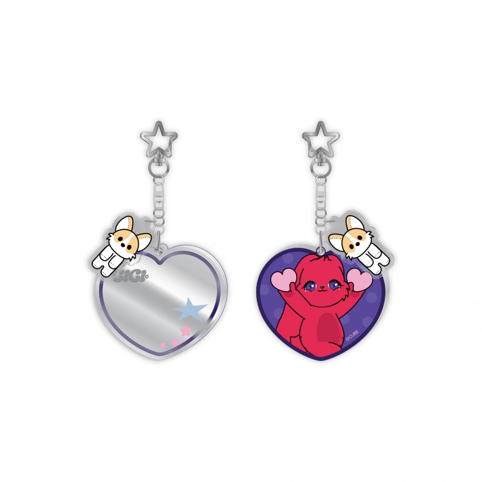 YUQI - 15 GIGI Mirror Keyring / 1st Single Album [Motivation] POP-UP MD