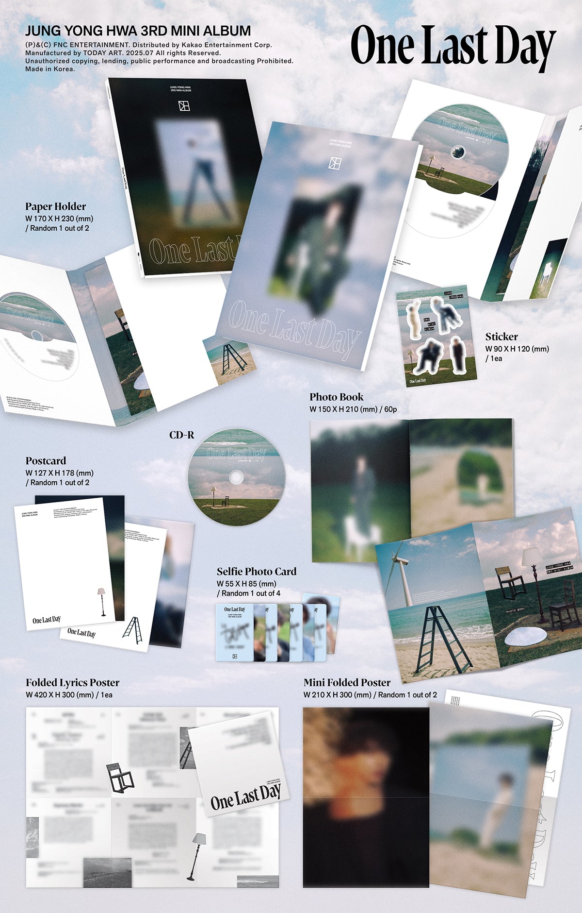 JUNG YONG HWA - One Last Day / 3rd Mini Album (PHOTO BOOK)