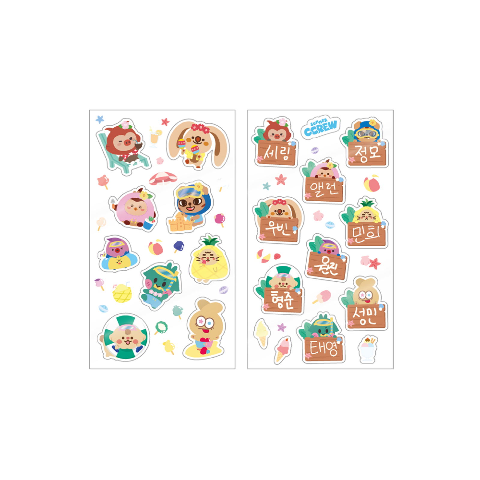 CRAVITY - 06 CCREW Sticker Set (Summer VER.) / 2023 CRAVITY CHARACTER [SUMMER CCREW] POP-UP STORE