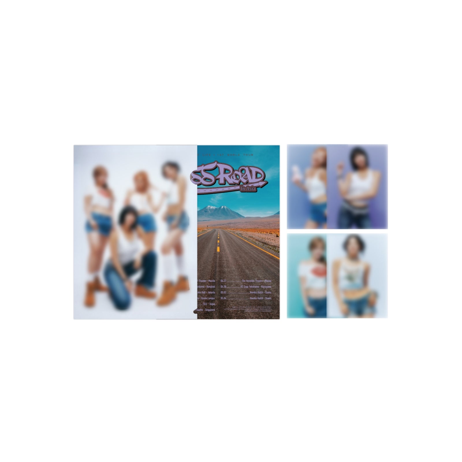 KISS OF LIFE - 04 L Holder & Poster Set / 1ST WORLD TOUR [KISS ROAD]