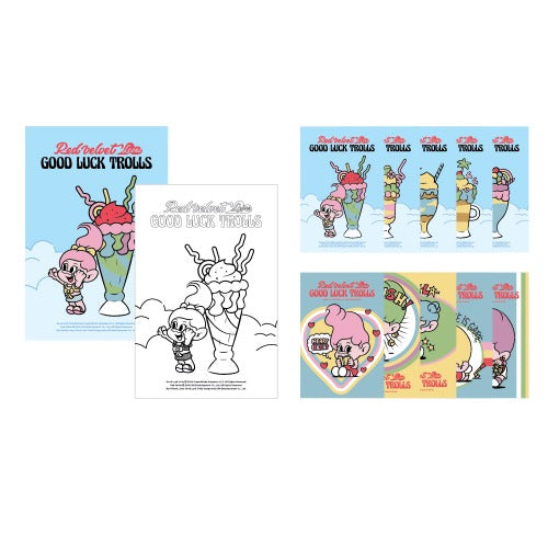 Red Velvet - 09 Coloring Postcard Set / 2020 TROLLS POP-UP STORE