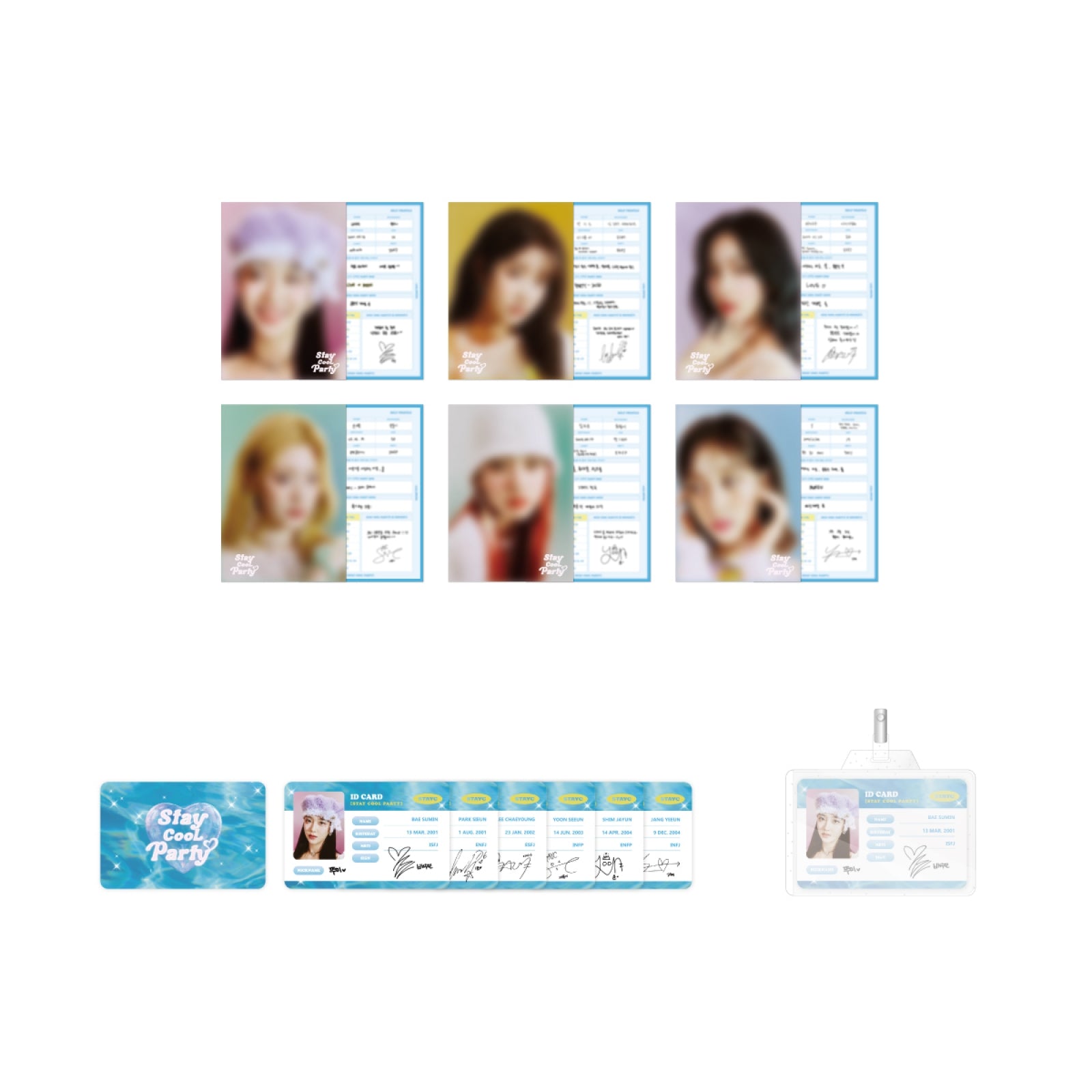 STAYC - 12 Profile & ID Card Set / Stay CooL Party