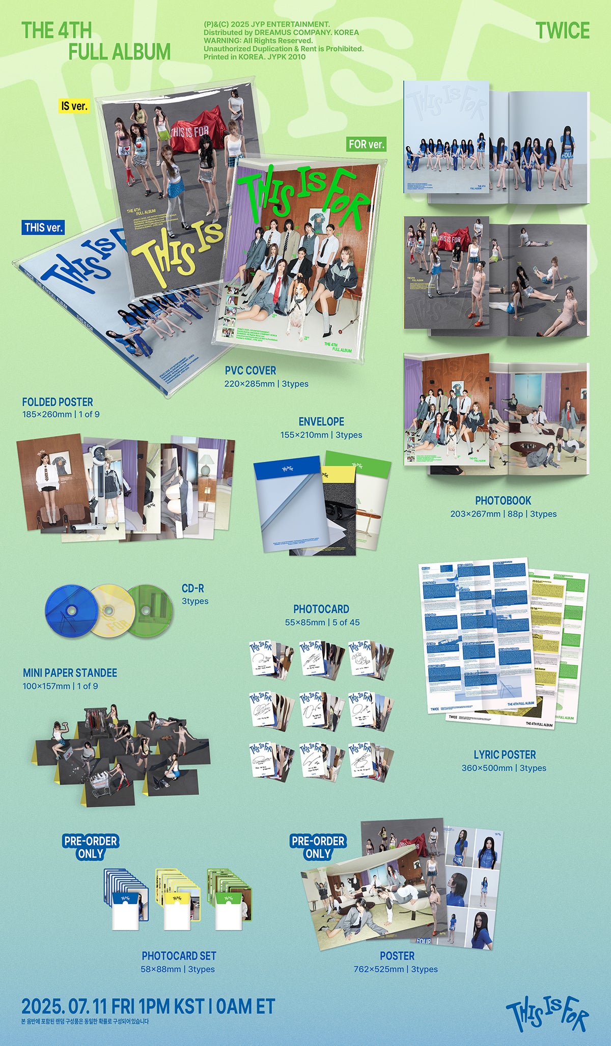 TWICE - THIS IS FOR / 4th Full Album (THIS Ver. / IS Ver. / FOR Ver.)
