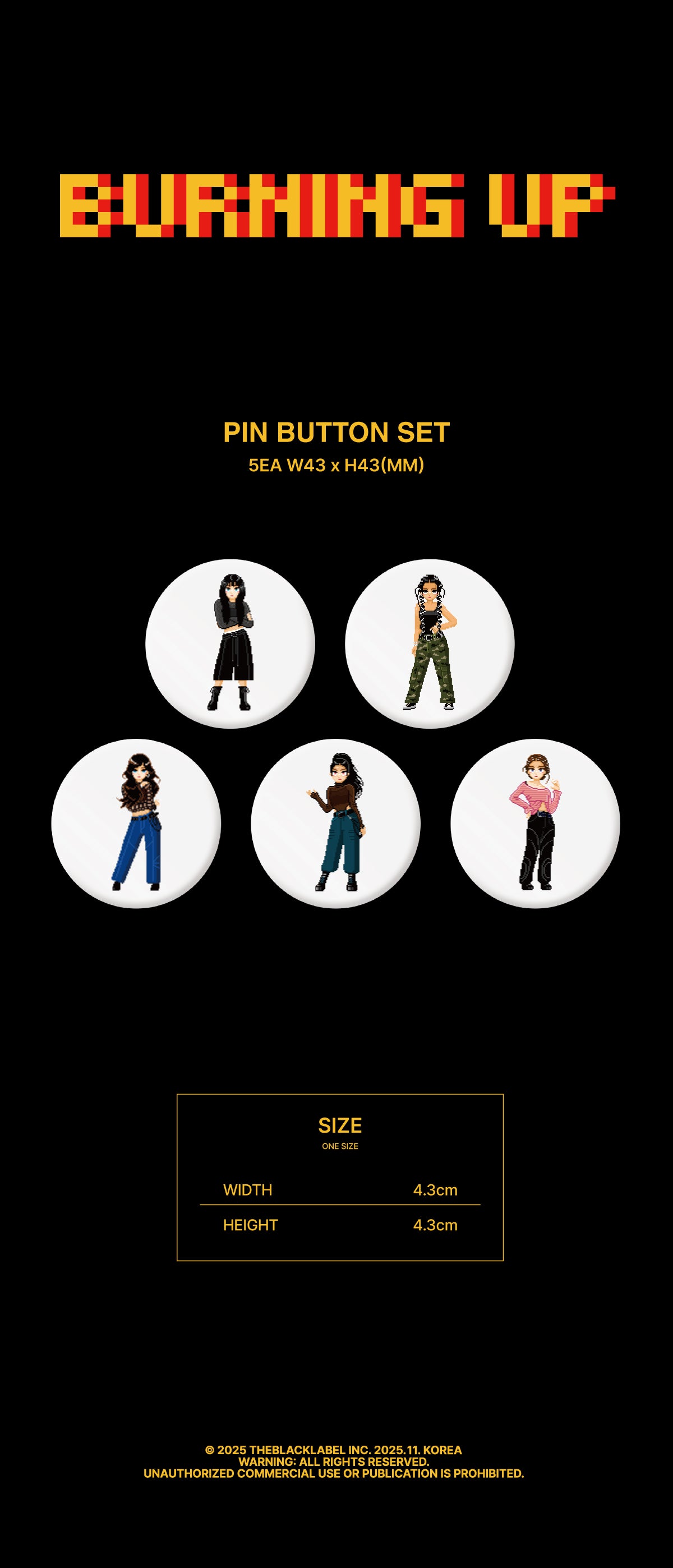 [Pre-order] MIYAO - 05 Pin Button Set (5 types)_BURNING UP MD