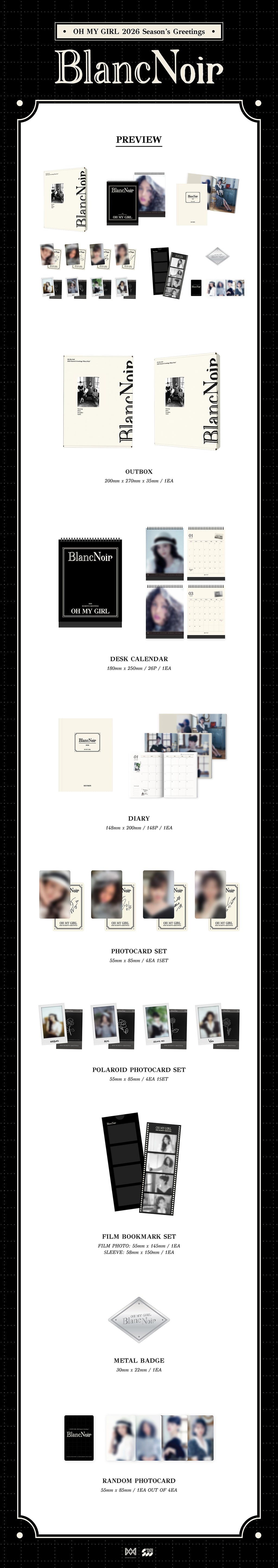 [PRE-ORDER] OH MY GIRL - 2026 Season's Greetings [Blanc Noir]