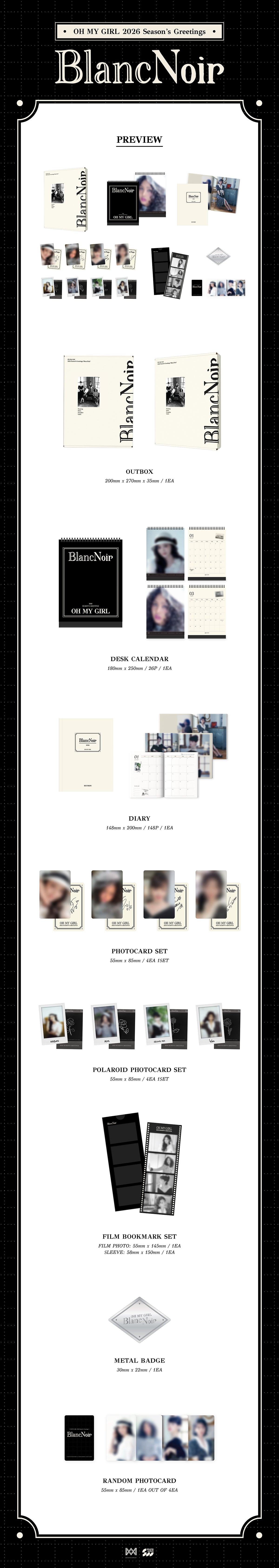 [PRE-ORDER] OH MY GIRL - 2026 Season's Greetings [Blanc Noir]
