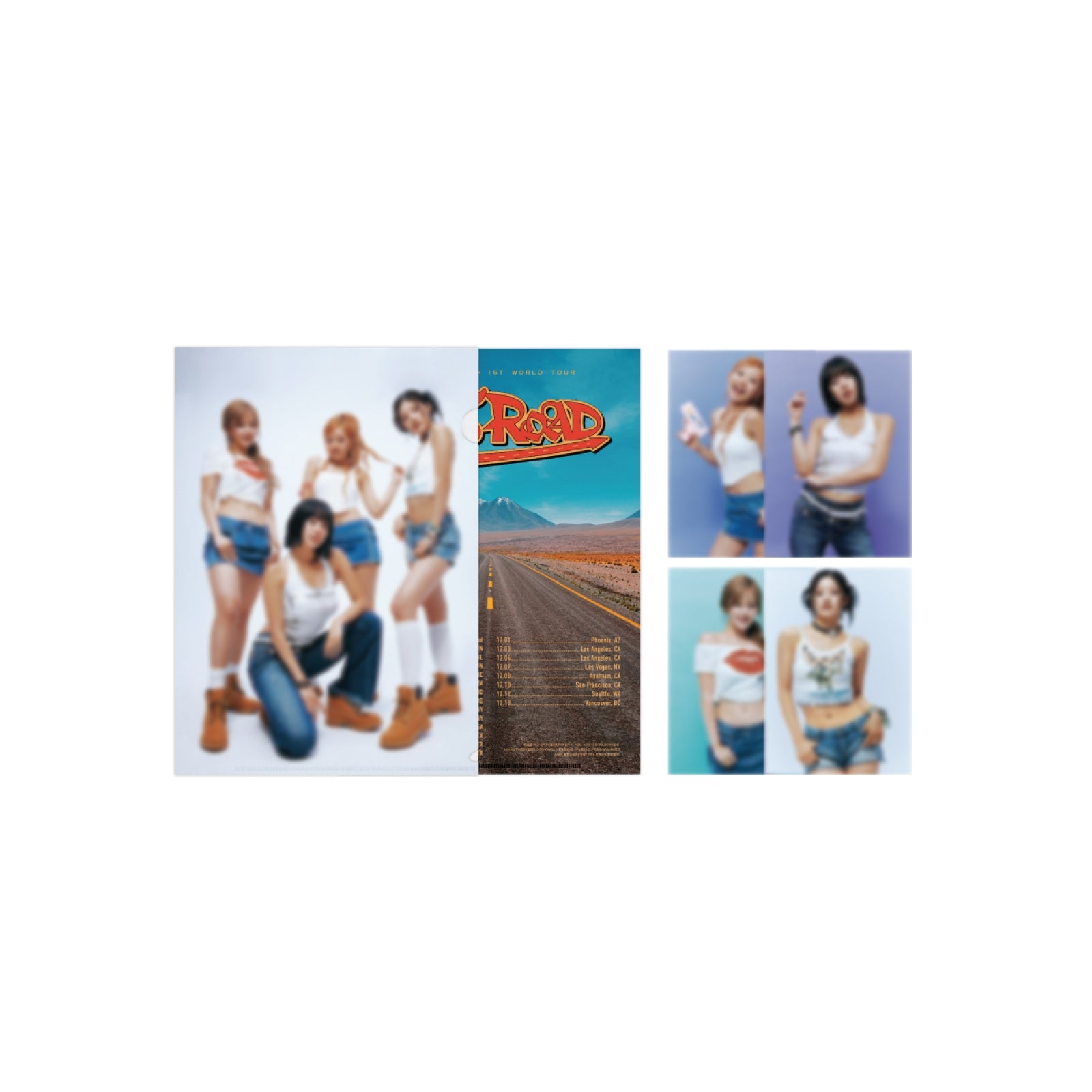 KISS OF LIFE - 11 L Holder & Poster Set / 1ST WORLD TOUR [KISS ROAD In Seoul]