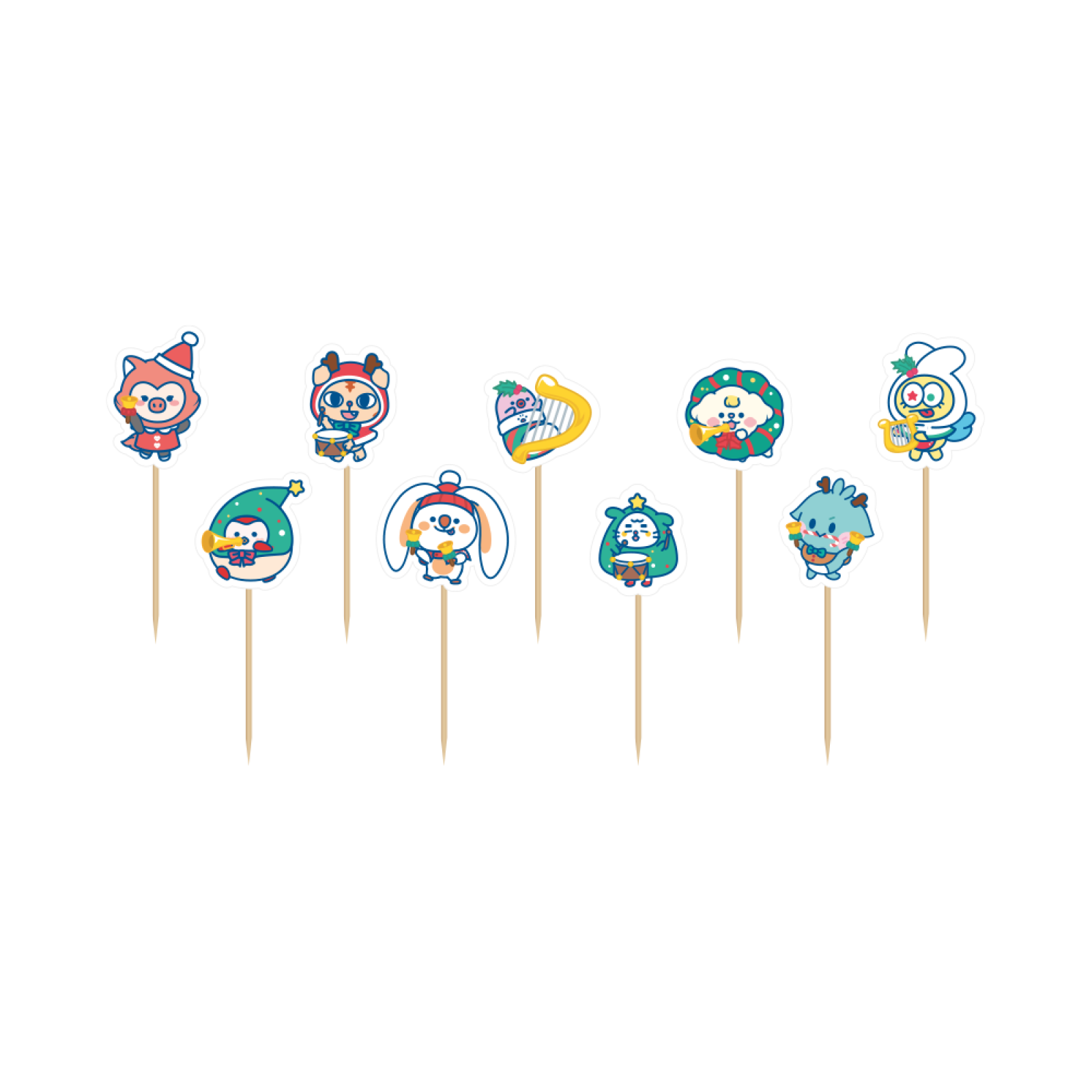 CRAVITY - 12 CCREW Deco Pick Set / 2023 CRAVITY CHARACTER [WINTER CCREW] POP-UP STORE OFFICIAL MD