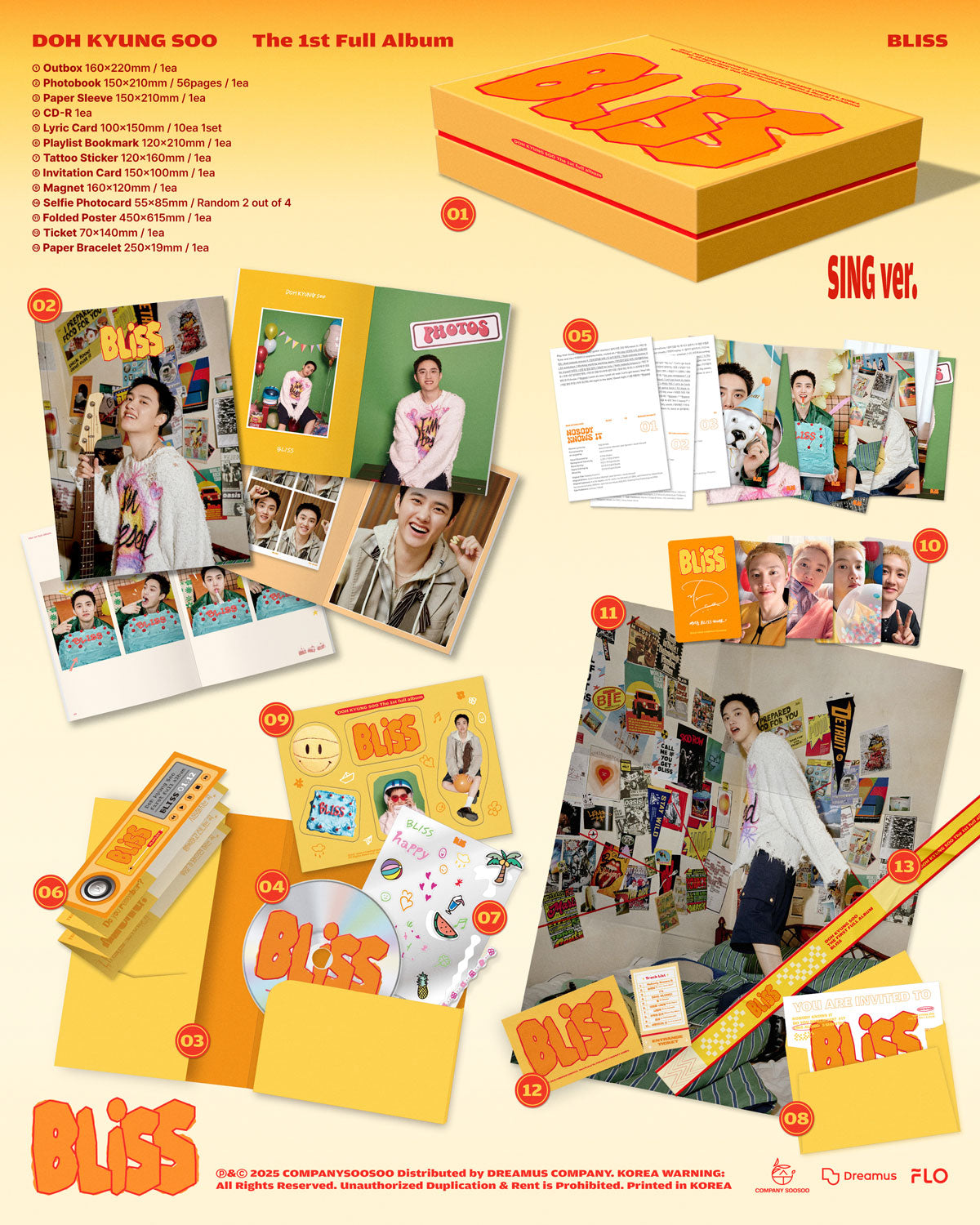 D.O. - BLISS / 1st Studio Album (Sing Ver.)