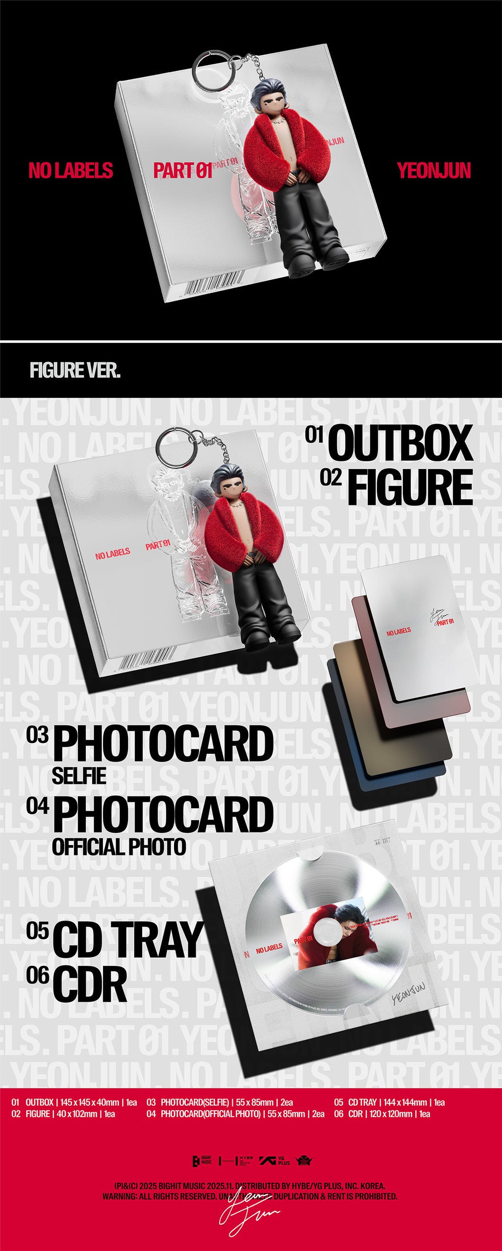 [Pre-order] YEONJUN - 'NO LABELS: PART 01' / 1st Mini Album (Figure Ver.)