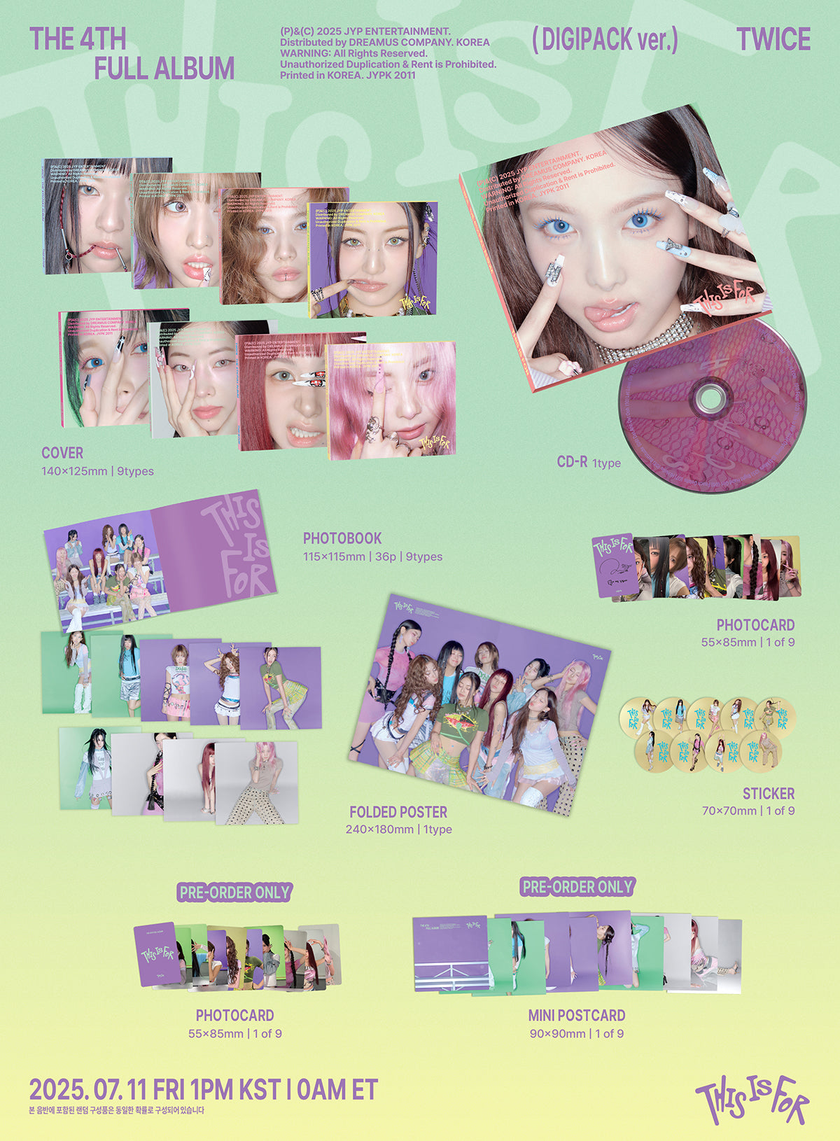 TWICE - THIS IS FOR / 4th Full Album (DIGIPACK Ver.)